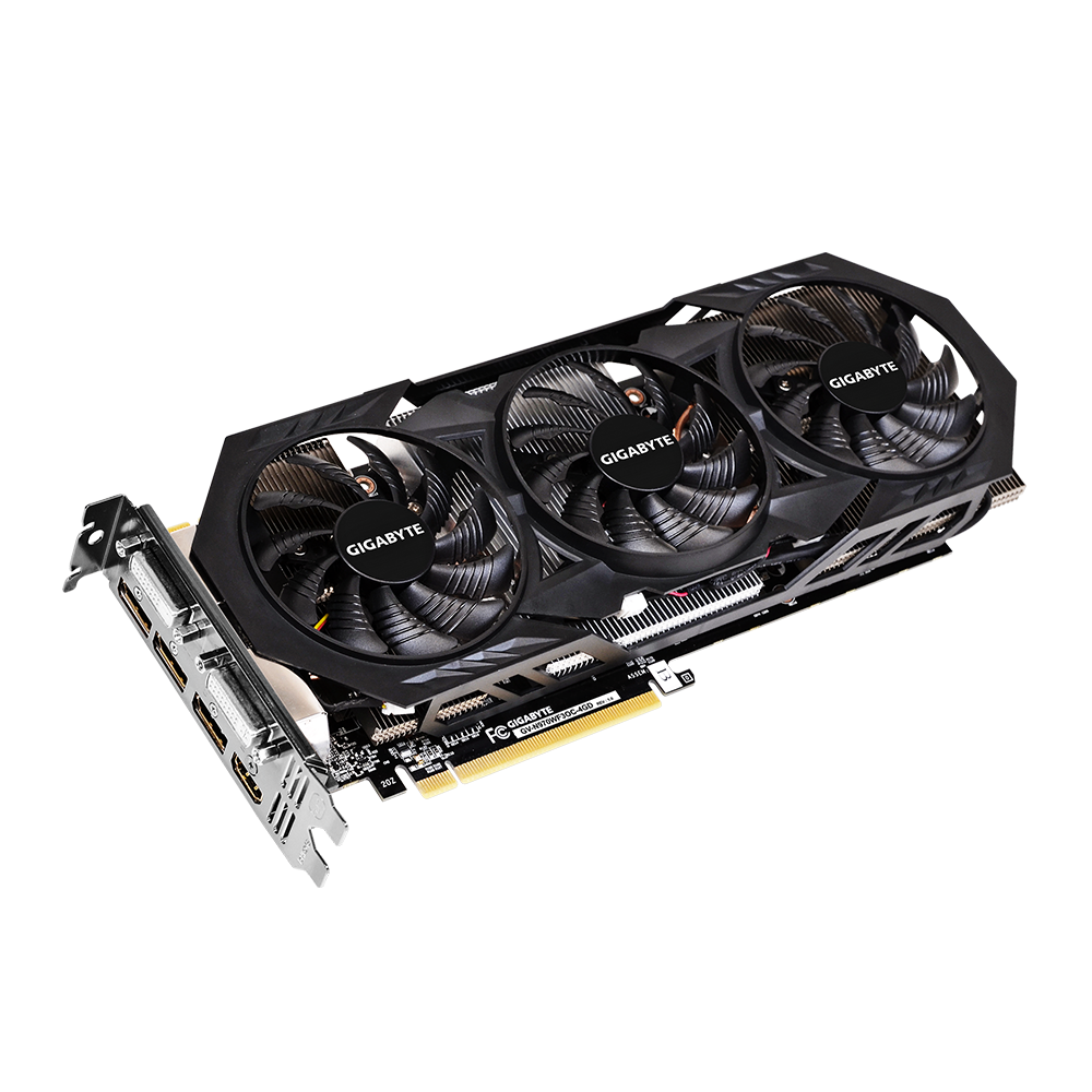 Immagine pubblicata in relazione al seguente contenuto: GIGABYTE introduce la video card GeForce GTX 970 WindForce OC | Nome immagine: news21687_Gigabyte-GeForce-GTX-970-WindForce OC_1.png